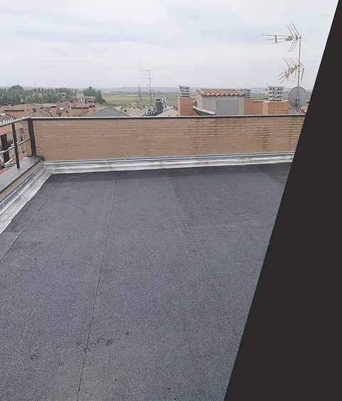 Goterapid piso de terraza recubierto con sistema de impermeabilización
